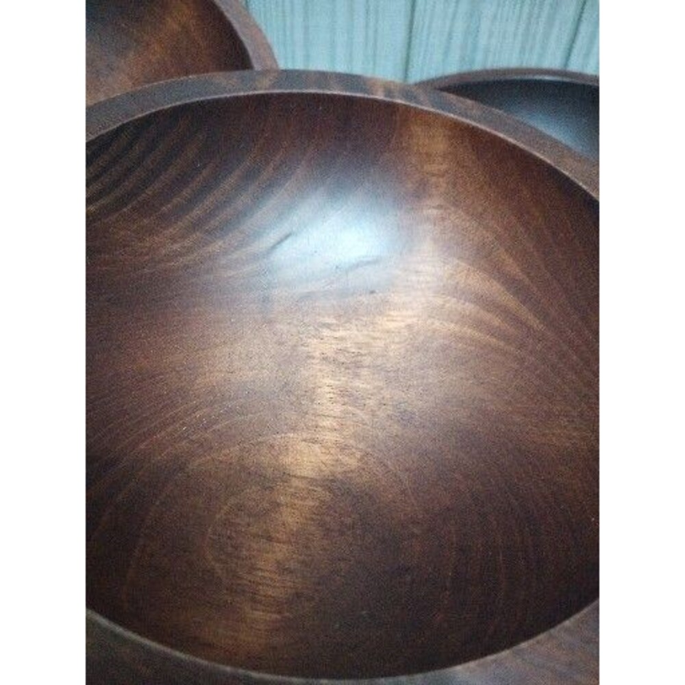 Mort N. Marton Vintage Wooden Salad Bowls Made In NY Hand Carved - Picture 5 of 5